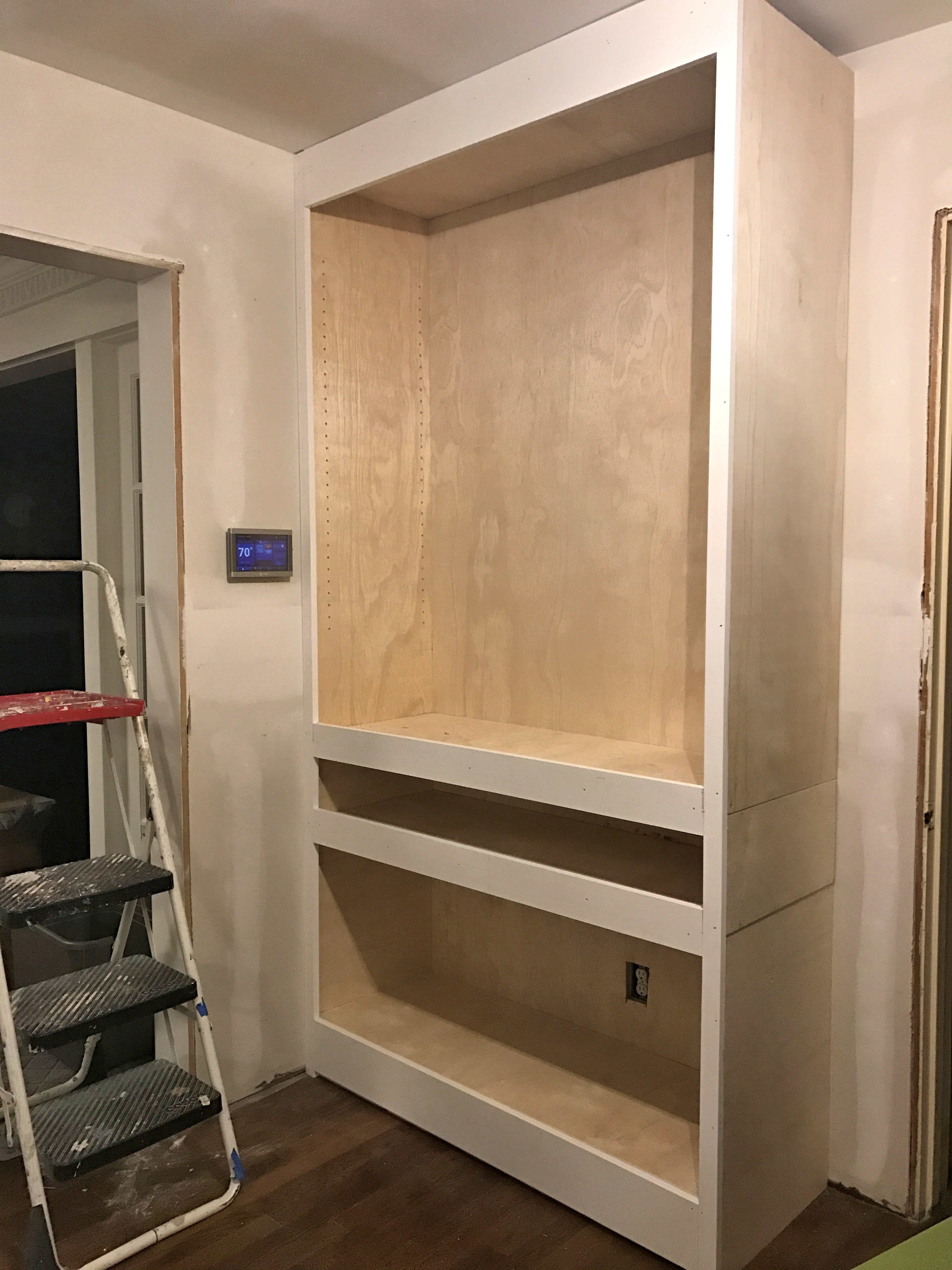 how to build cabinets- 20 - basic cabinet build finished with boxes trimmed out