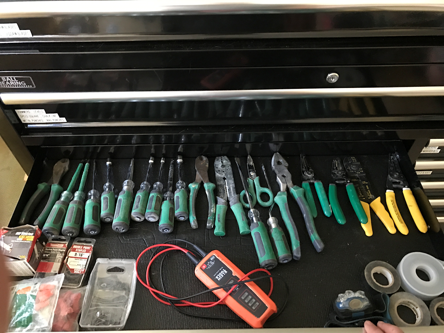 tool chest organization - electrical tools