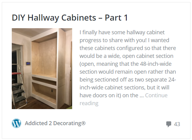 DIY Hallay Cabinets - Part 1