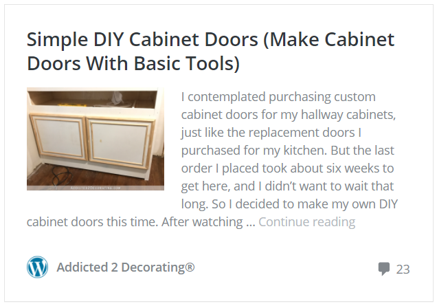 Simple DIY Cabinet Doors - make cabinet doors with basic tools