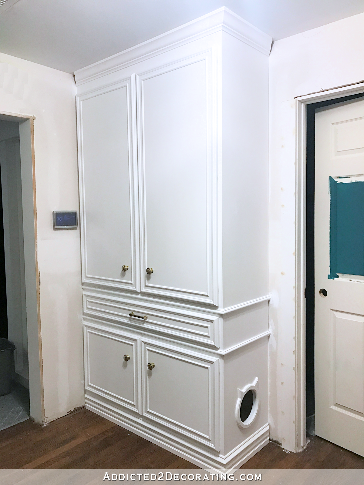 Diy Hallway Cabinets All Painted And Practically Finished