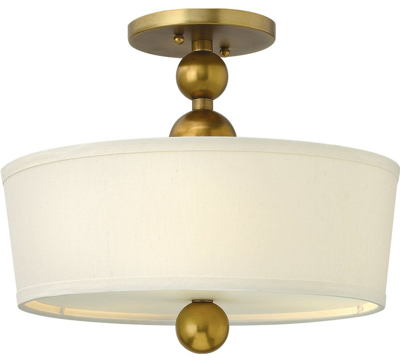 semi-flush light - Shaw 3-Light Metal Semi Flush Mount