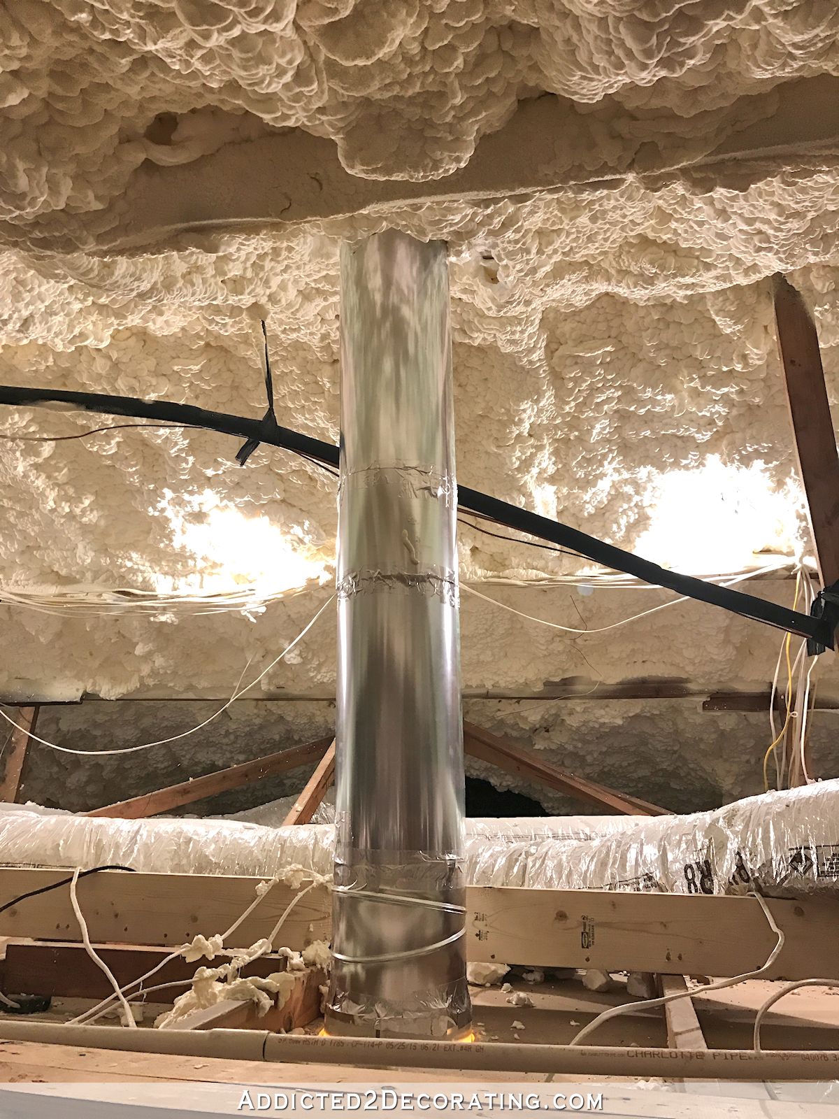 solar tube ducts inside attic