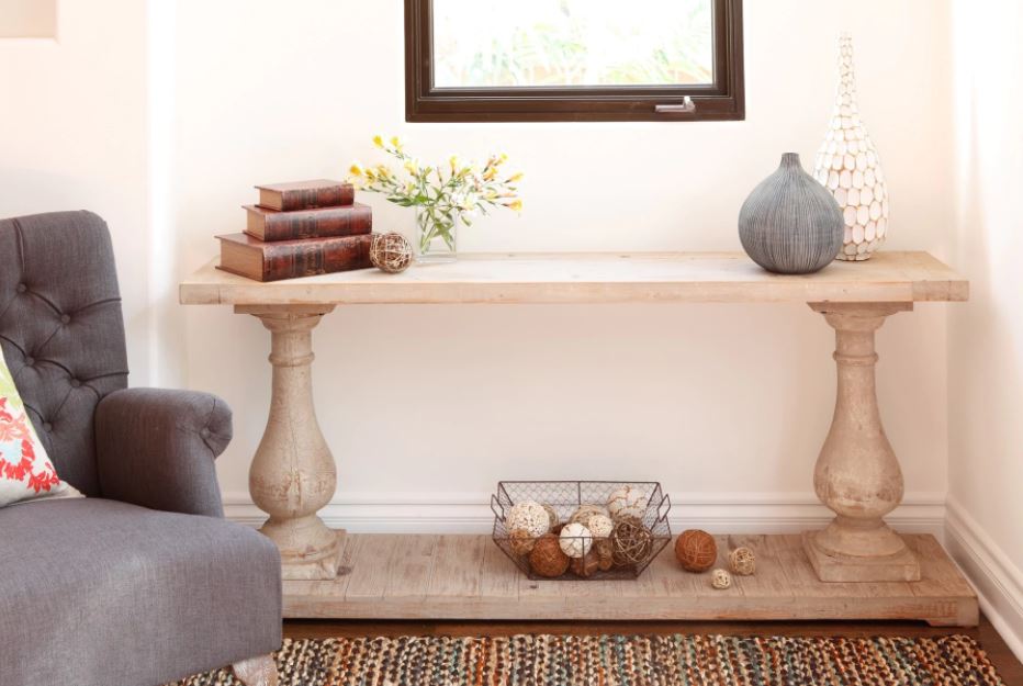 antique white console table from overstock