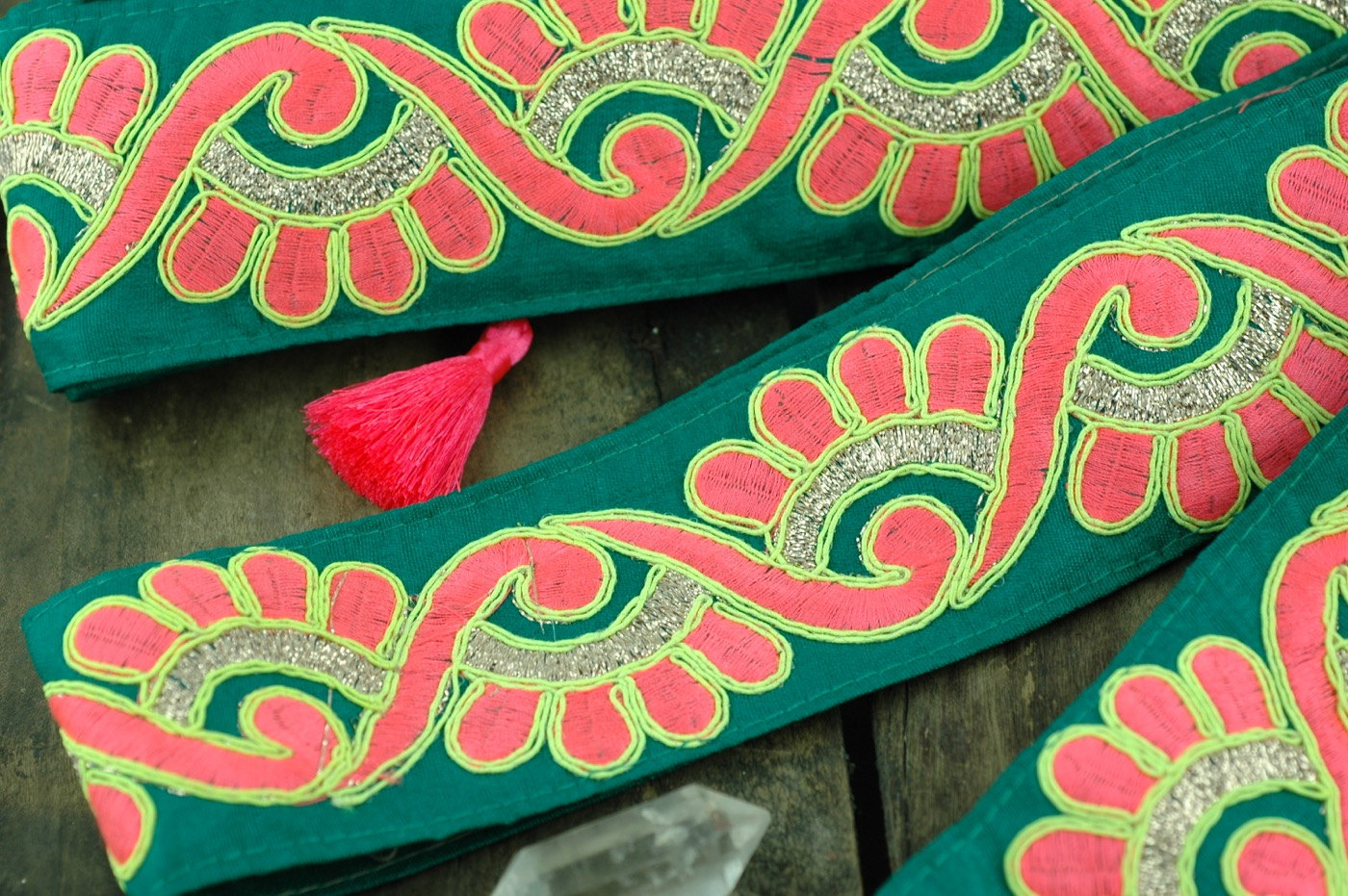 embroidered sari trim from Woman Shops World on Etsy - 3