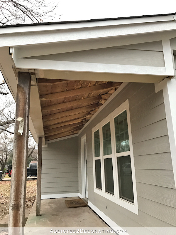 And here is a close-up of the front porch today.