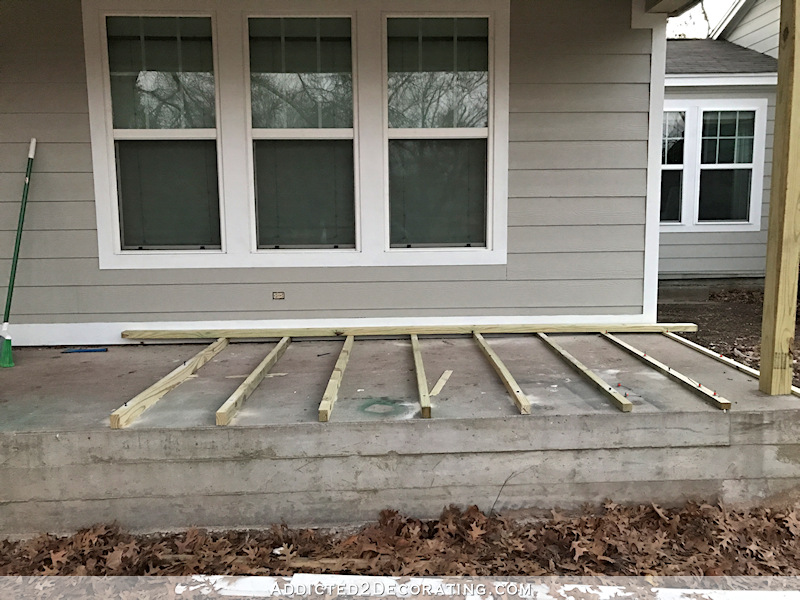 Existing Concrete Porch With Wood, How To Level An Existing Concrete Patio