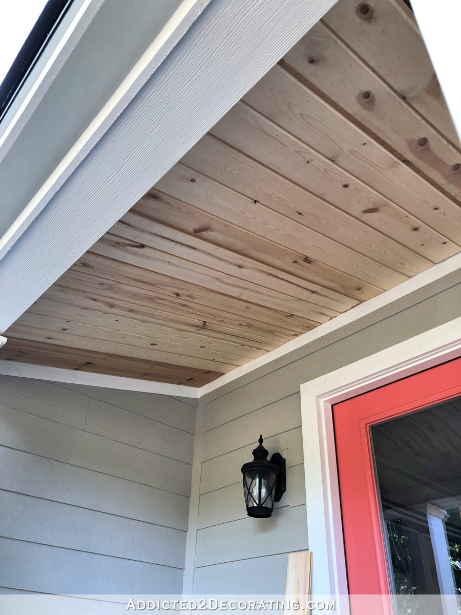 Front Porch Ceiling Progress Plus Haint Blue Vs White Porch