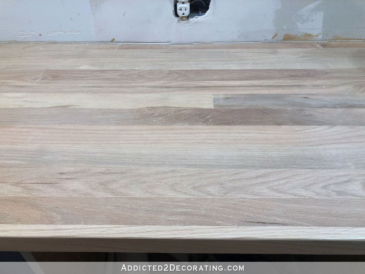 My Finished Diy Butcherblock Style Countertop Made From Red Oak