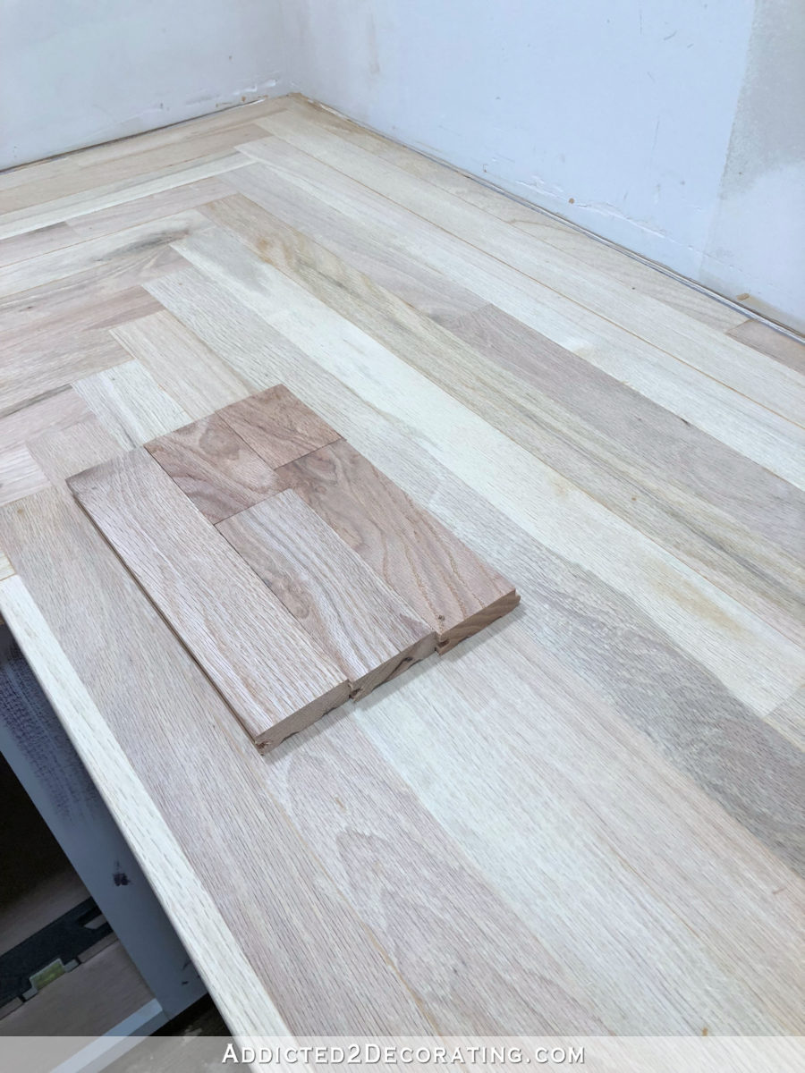 My Finished Diy Butcherblock Style Countertop Made From Red Oak