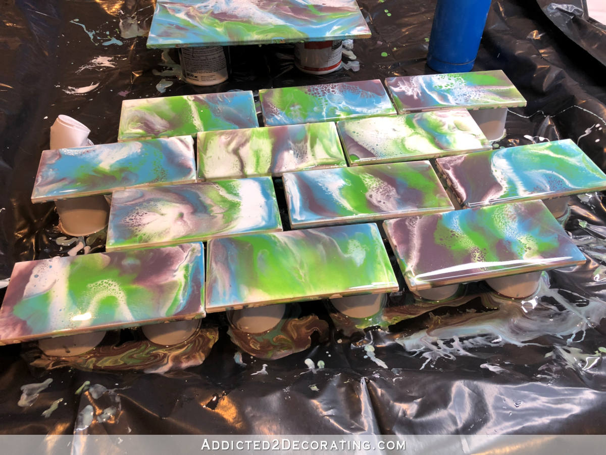 My Backsplash Experiment – DIY Marbled Resin Subway Tiles