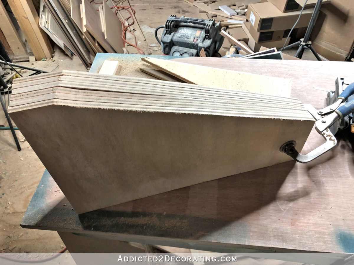 DIY pull-out slotted cookie sheet storage drawer - step 4 - cut vertical dividers to go inside the drawer