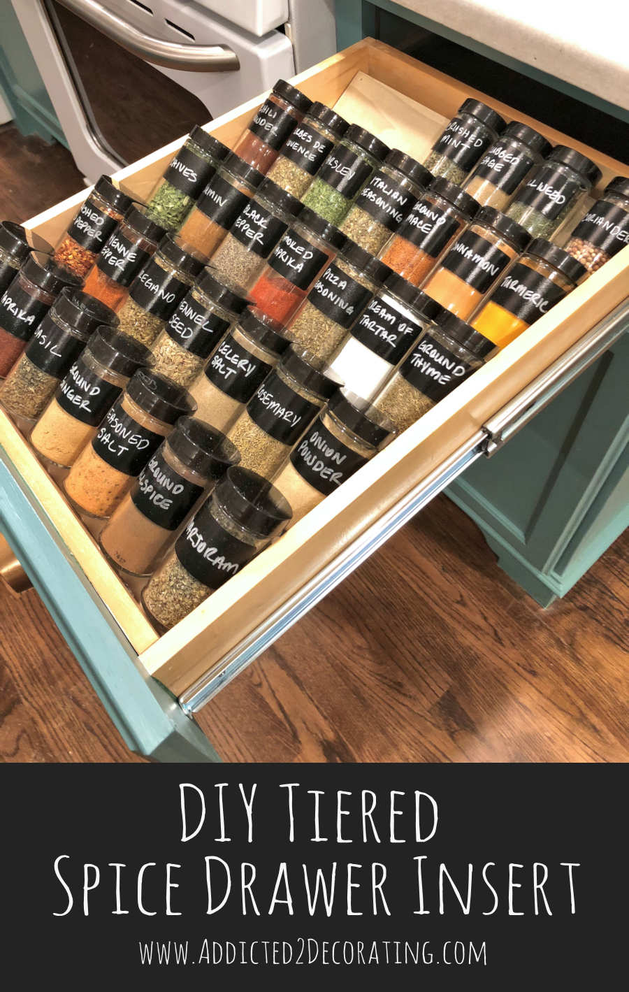DIY tiered spice drawer insert - Addicted 2 Decorating