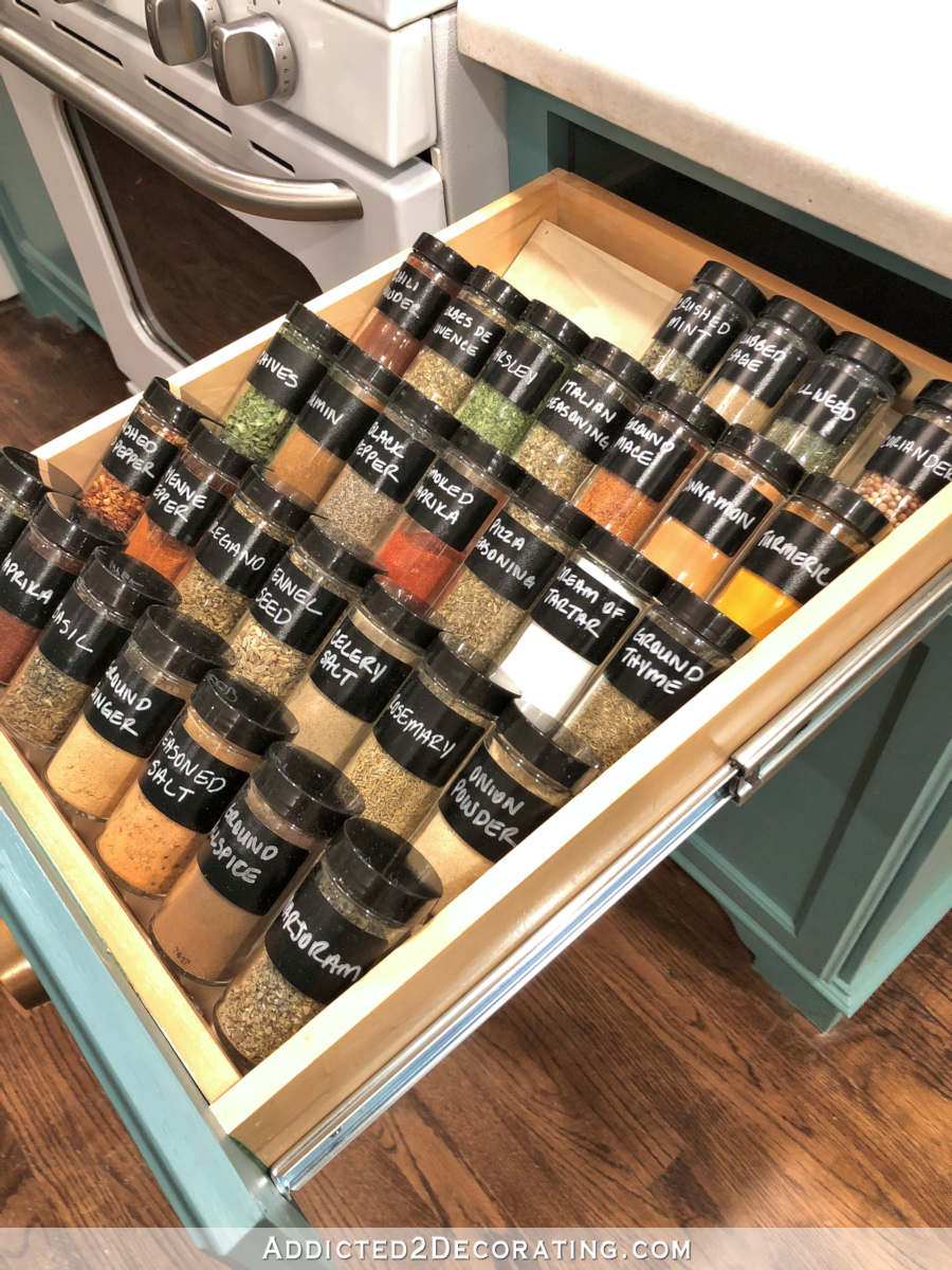 DIY tiered spice drawer insert - Addicted 2 Decorating