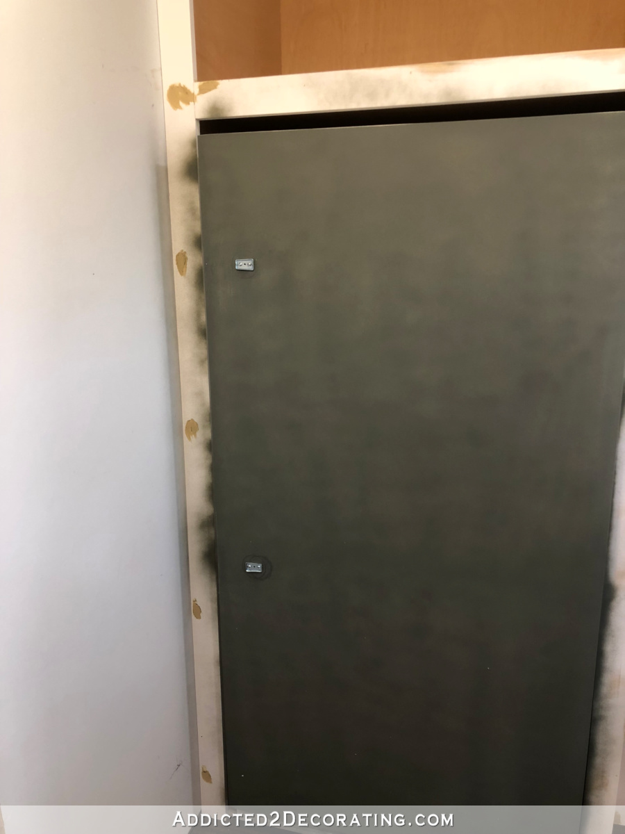 How to paint a refrigerator - primed with self-etching primer.