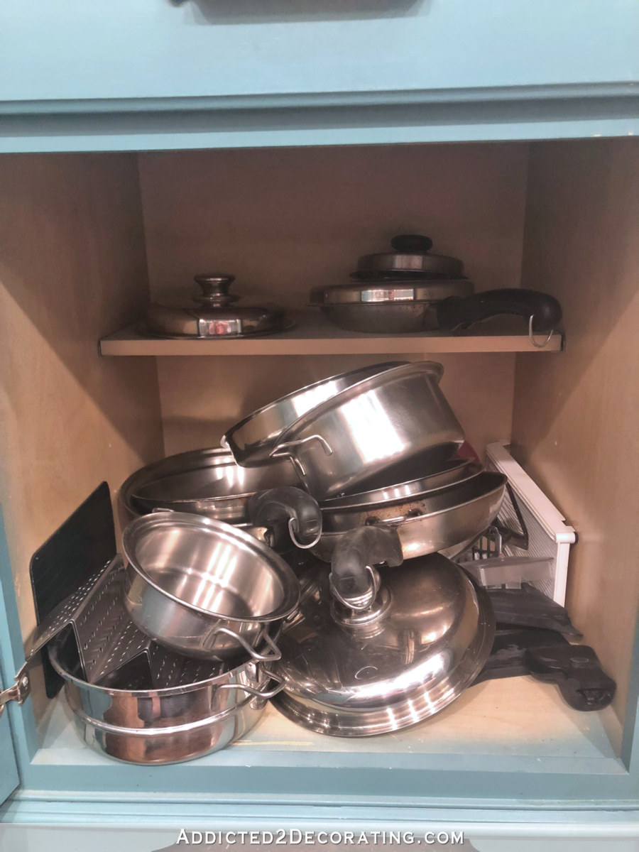 Diy Pull Out Shelves Pots Pans Organization Addicted 2