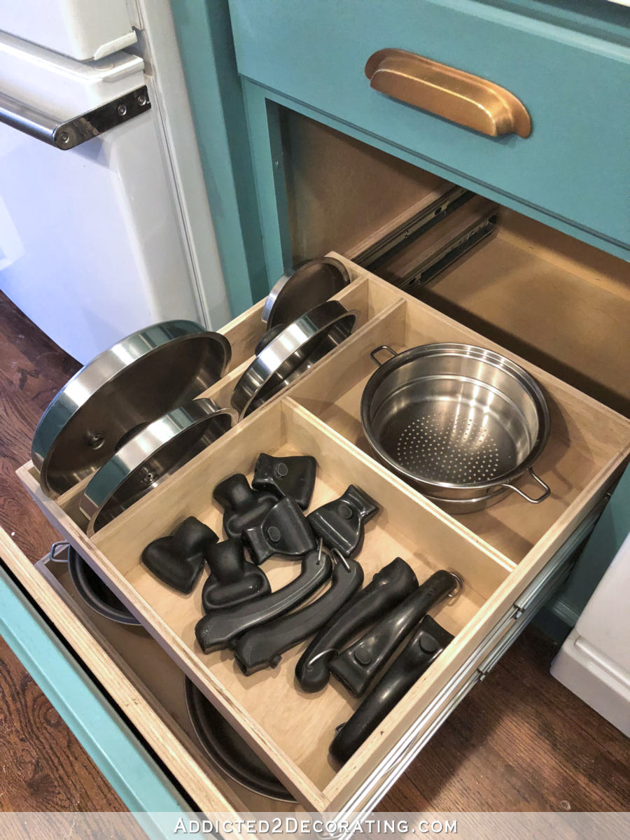 DIY Pull-Out Shelves For Pots And Pans Organization