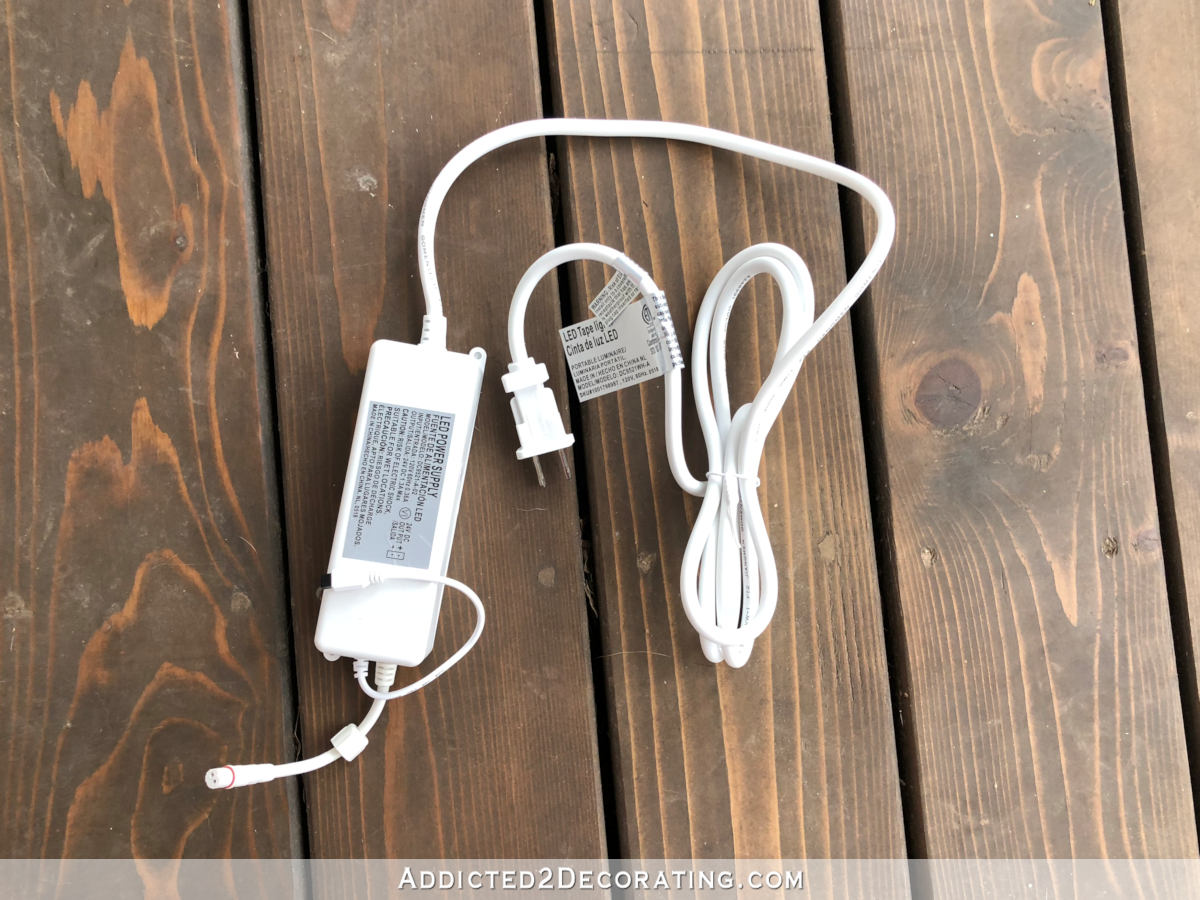 installing LED tape lights around front porch roof - transformer and cord for lights