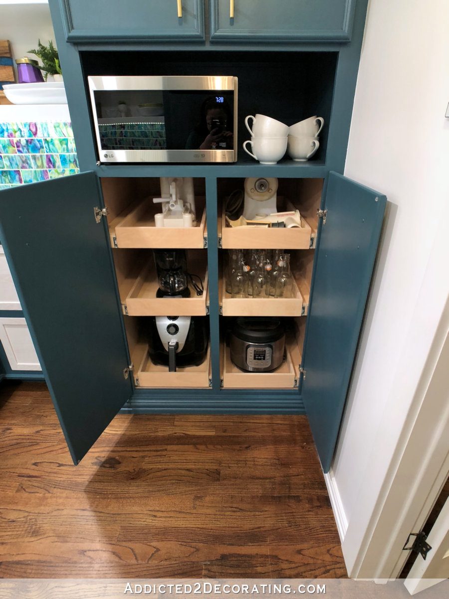 pantry remodel - after 7 - pull out shelves in tall cabinet