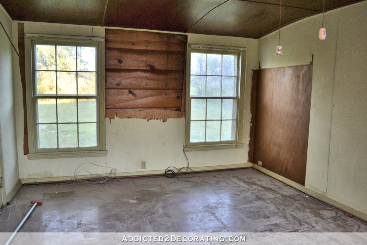 The butler's pantry was designed to go in the back of the den where there was originally no wall separating the two spaces.