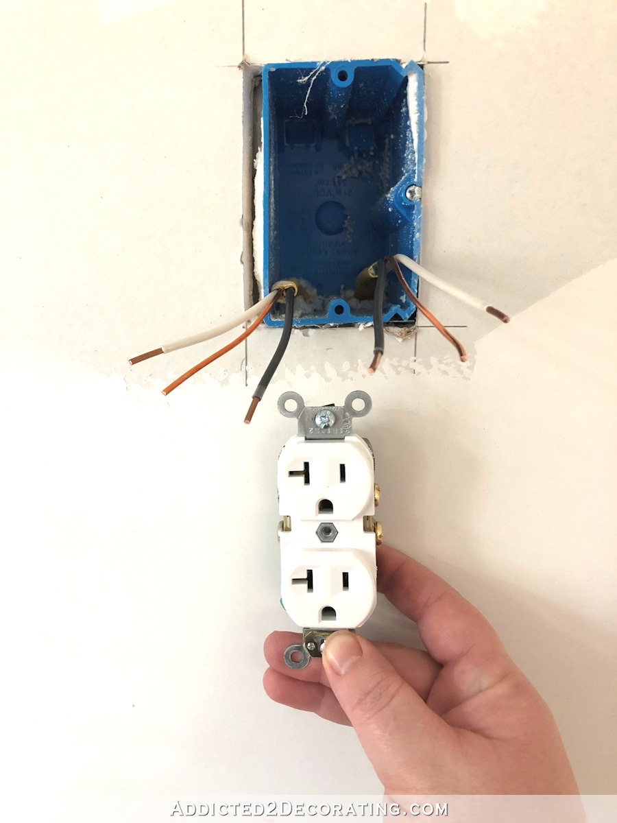 How To Wire An Electrical Outlet - Addicted 2 Decorating® Does The White Wire Go To The Silver Screw