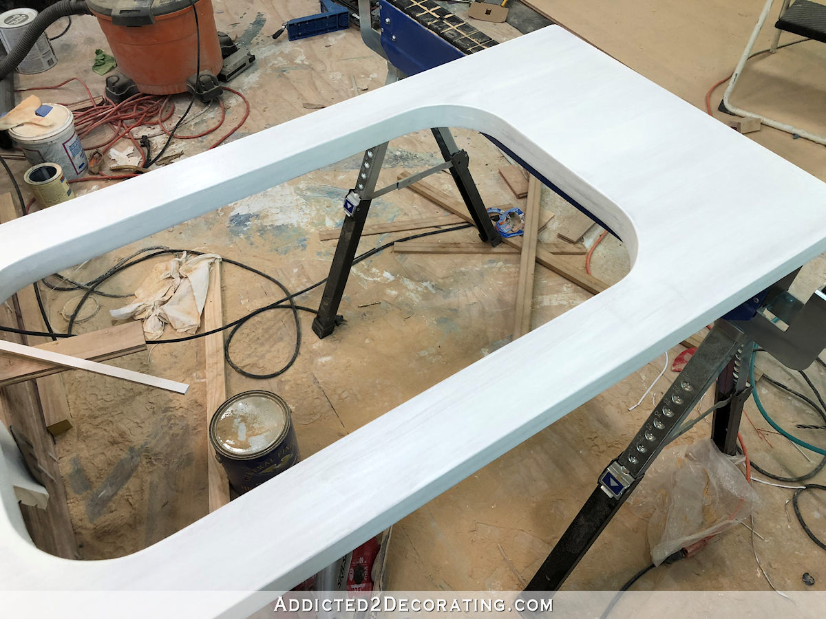 DIY MDF bathroom countertop for undermount sink - 17