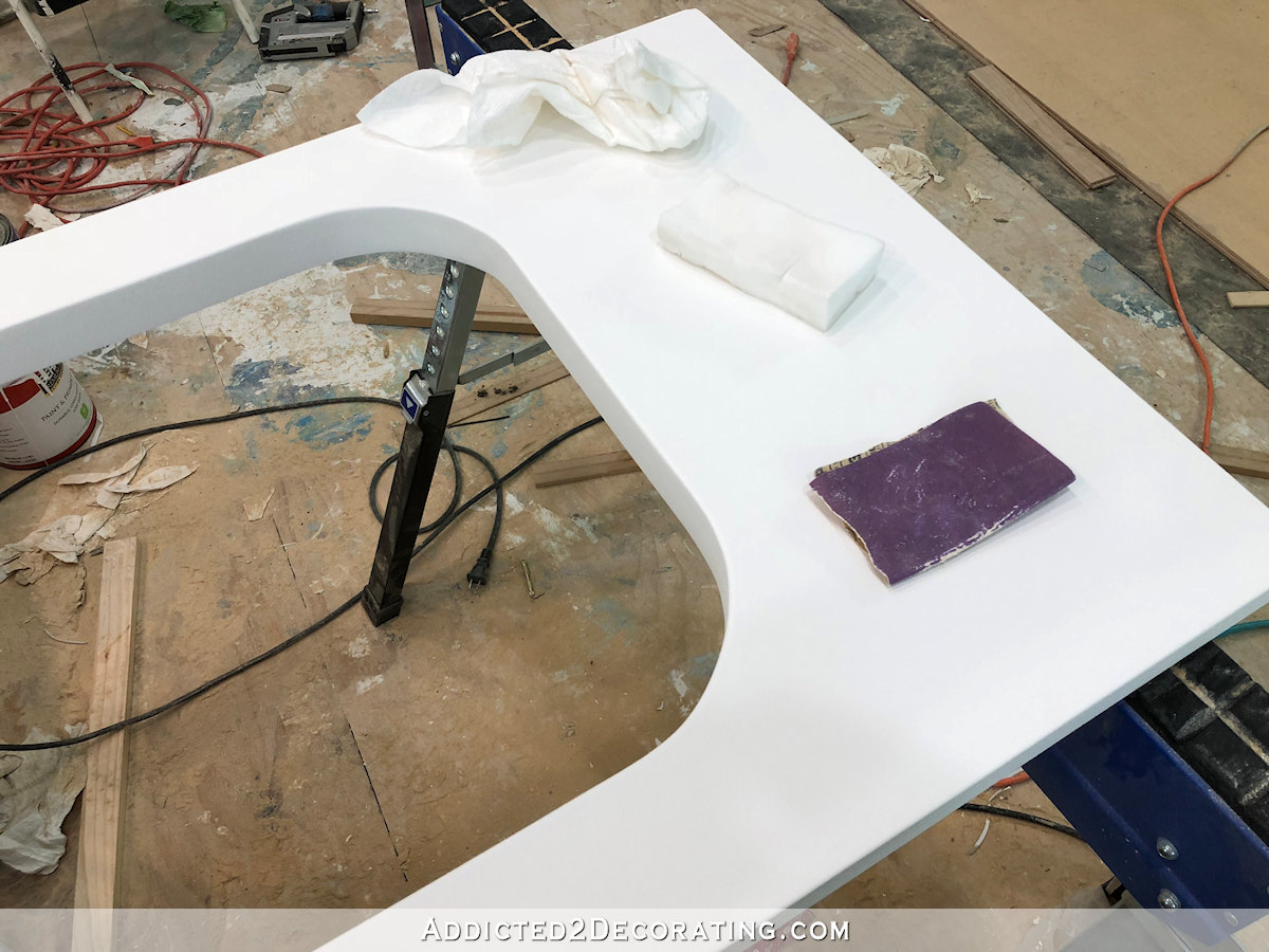 DIY MDF bathroom countertop for undermount sink - 21