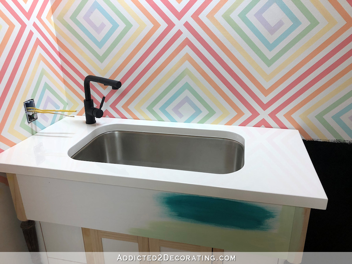 DIY MDF bathroom countertop for undermount sink - 25