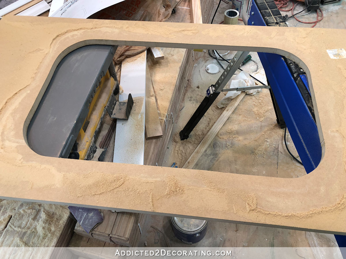 DIY MDF bathroom countertop for undermount sink - 3