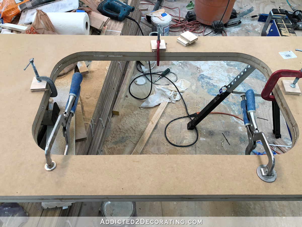 DIY MDF bathroom countertop for undermount sink - 8