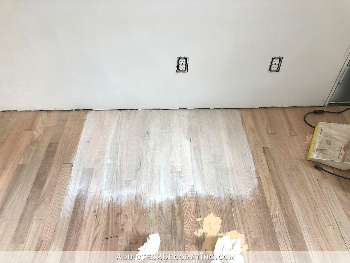 Varathane white stain used to whitewash red oak hardwood flooring - 3