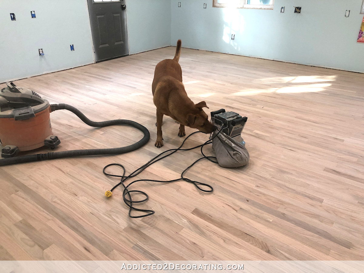 studio floors during sanding