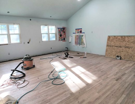 studio red oak hardwood flooring installed