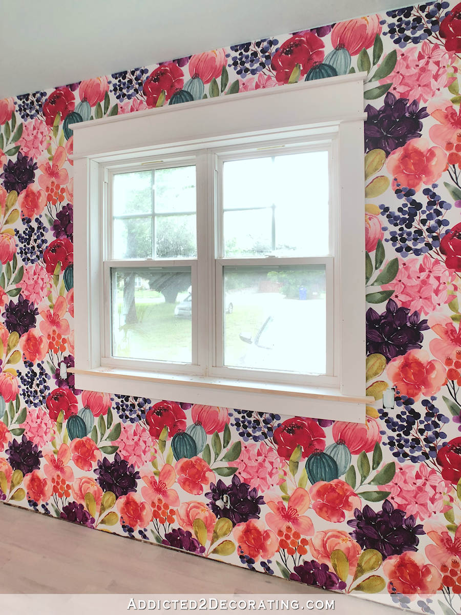 Colorful watercolor floral wallpaper from Spoonflower