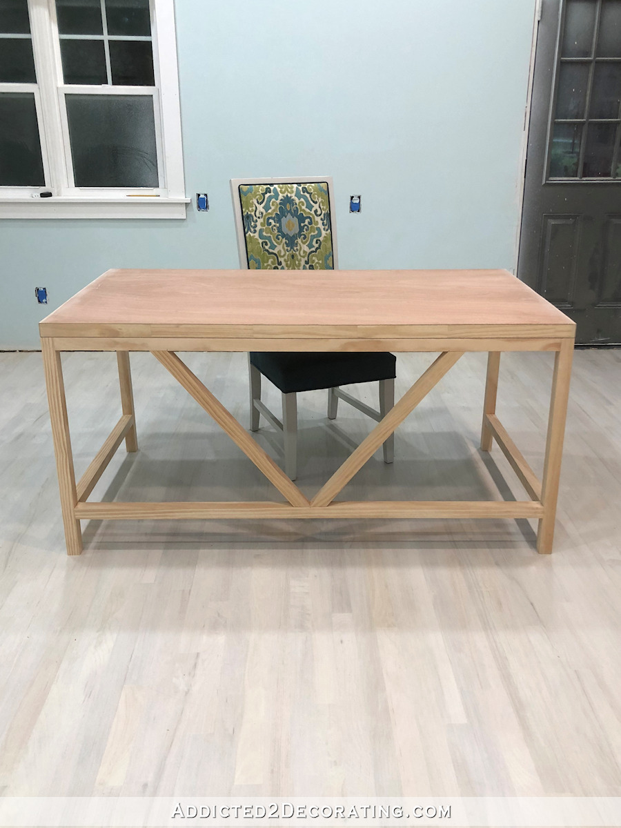 Simple DIY writing desk made from a solid core door