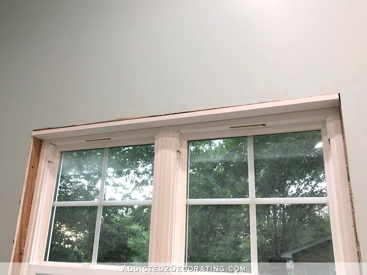 DIY window trim - install top jamb