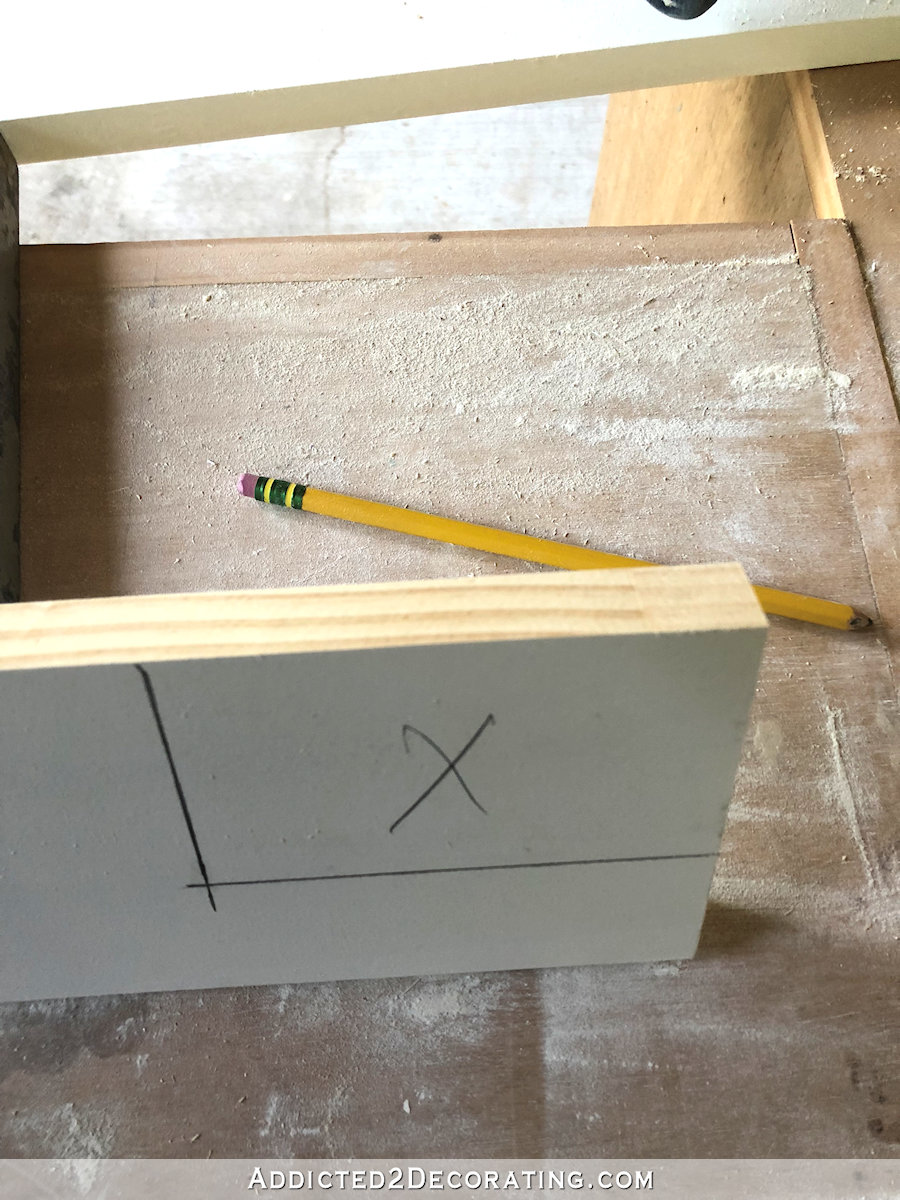 Use jigsaw to cut notches out of lumber to use for window sill