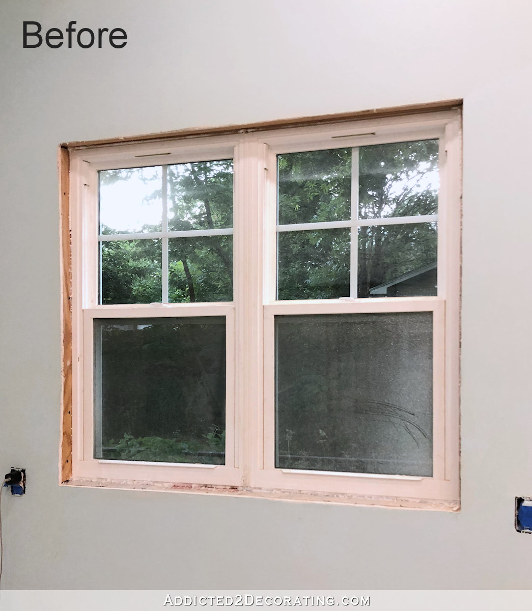 Installing window casings - window before trim