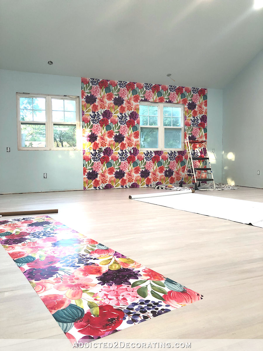 Tips for installing Spoonflower water activated wallpaper