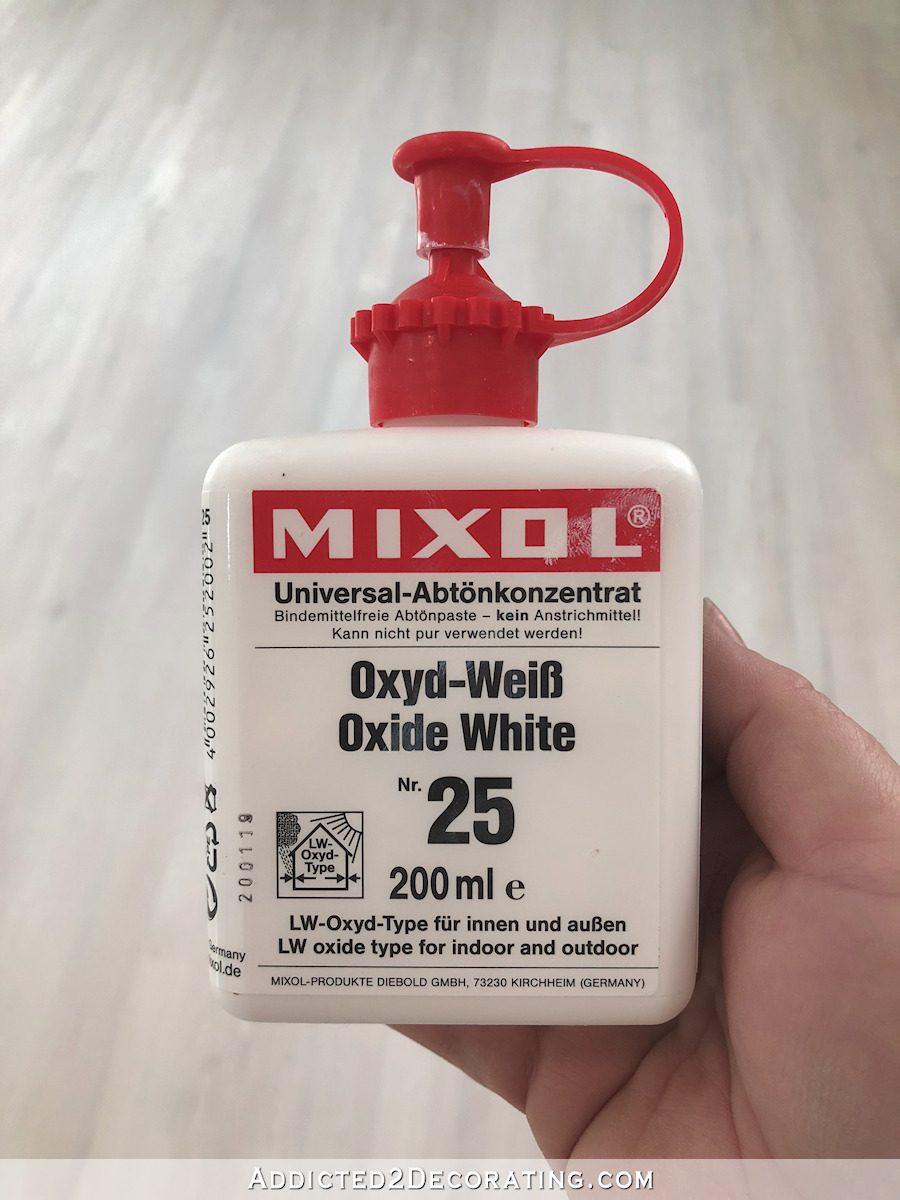 universal tint used to tint polyurethane for whitewashed hardwood floor