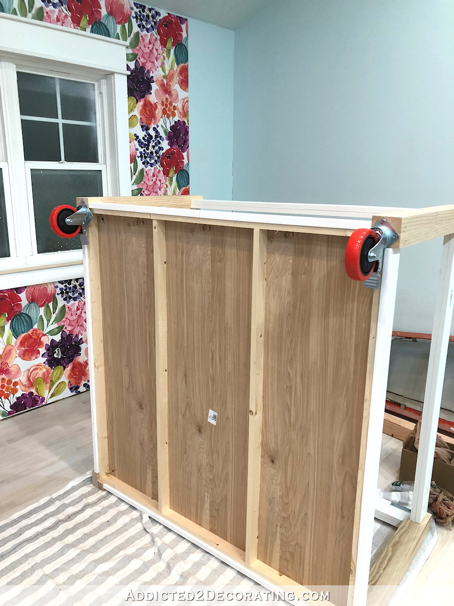 how to build a big craft table - 24 - add locking casters