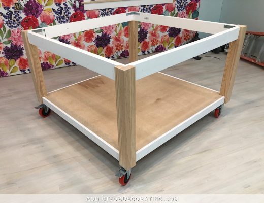 how to build a big craft table - 25 - finished table base