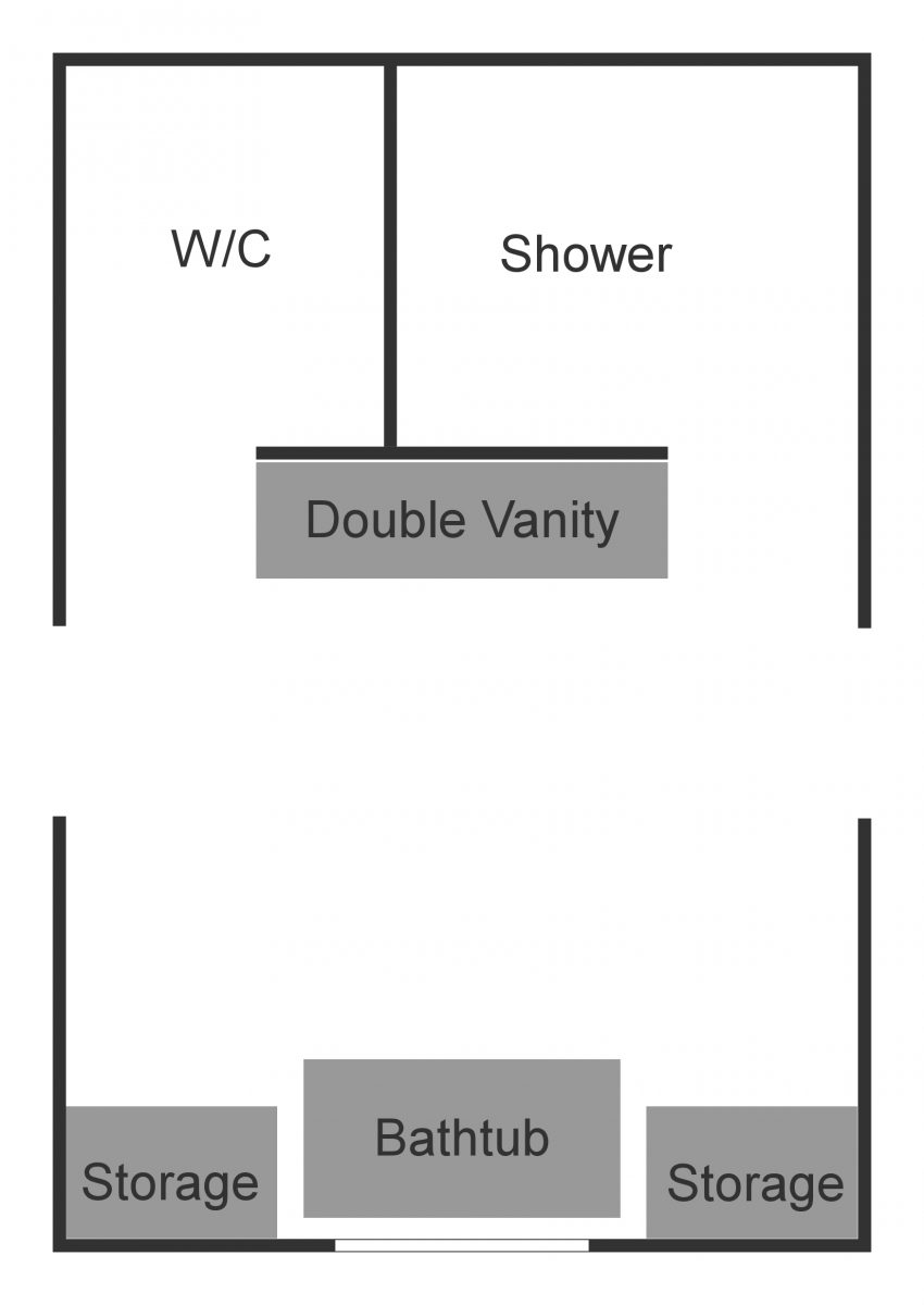 master bathroom - layout 1