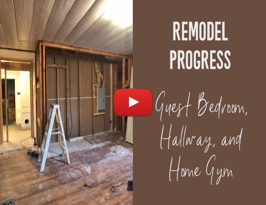 Remodel progress on the hallway, guest bedroom and home gym