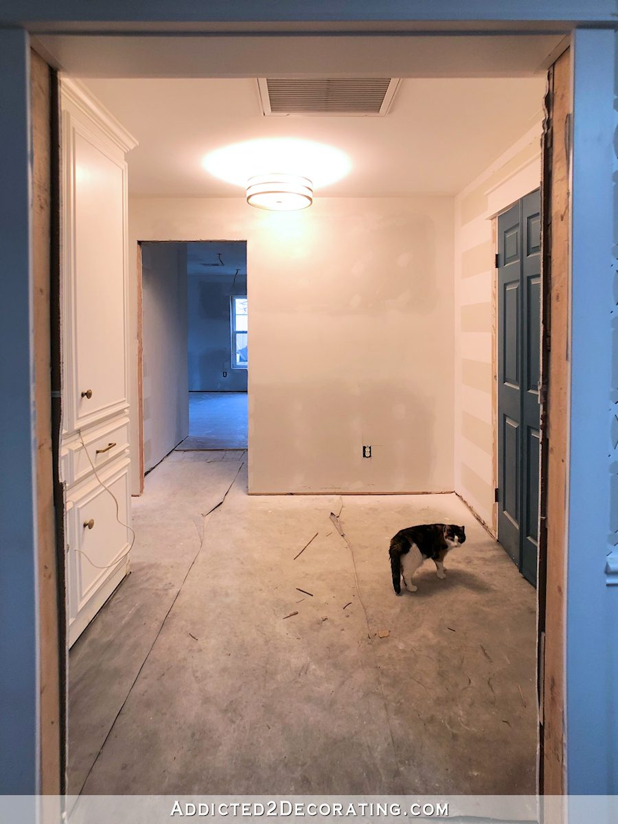 hallway during remodel