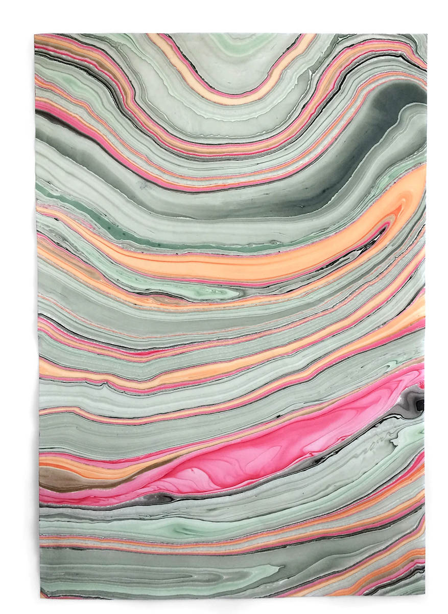 guest bedroom - marbled paper for option as wallpaper