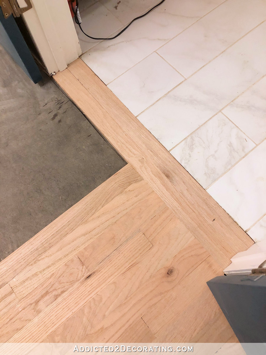 hallway hardwood flooring installation - 11