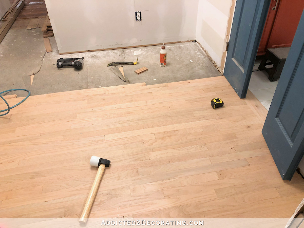 hallway hardwood flooring installation - 4