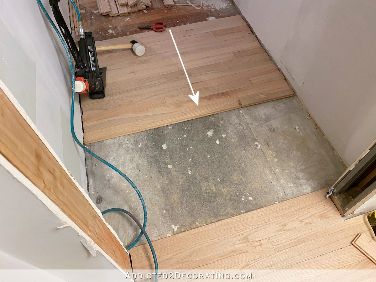 hallway hardwood flooring installation 5