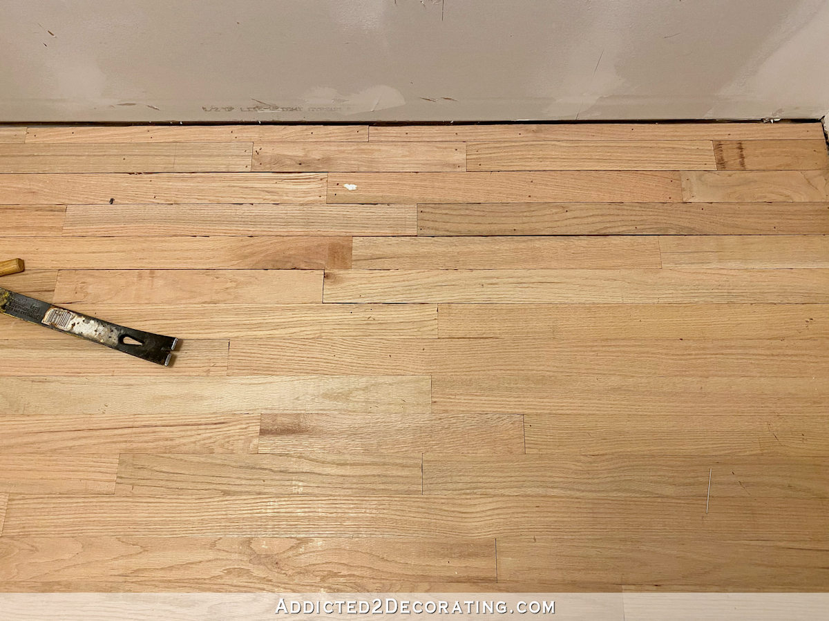 hallway hardwood flooring installation 7